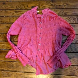 Blush colored free people blouse